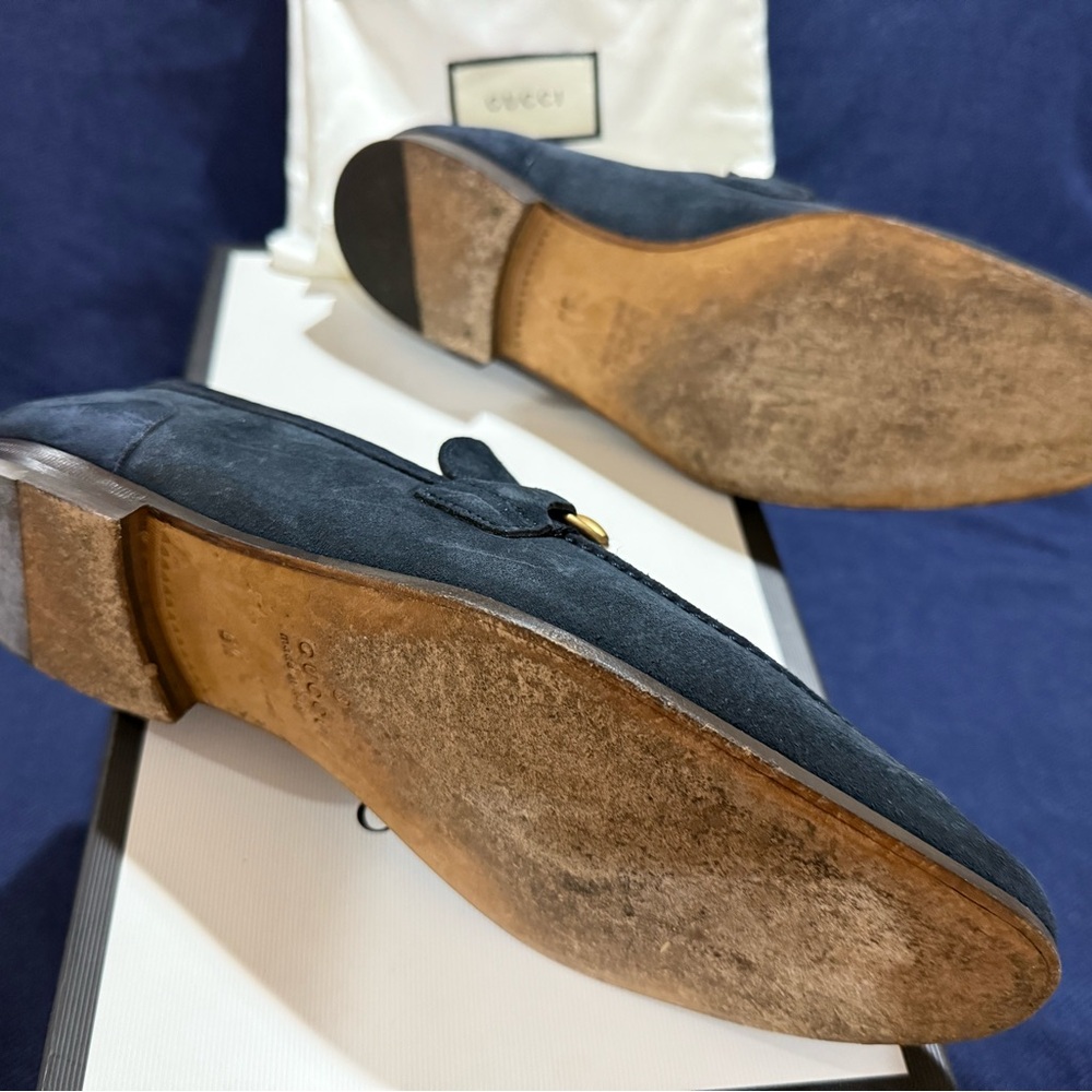 Gucci Men's Blue Suede Loafers - Picture 2 of 5